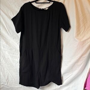 Eileen Fisher Black Cotton Romper Size Medium